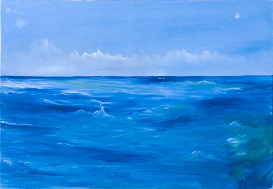 Ohne Titel, Meer, blau